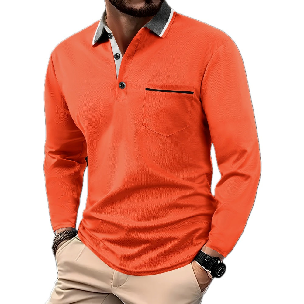 Jonah Miles Contrast-Lapel Shirt - Red - view 1