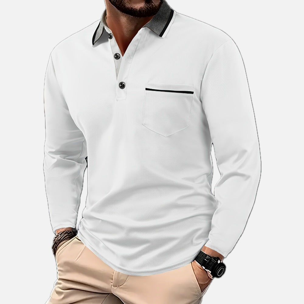 Jonah Miles Contrast-Lapel Shirt - White - view 1