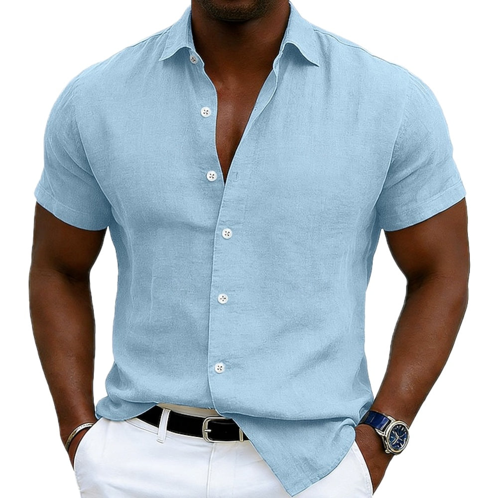 Jonah Pierce Button-Up Shirt - Blue - view 1