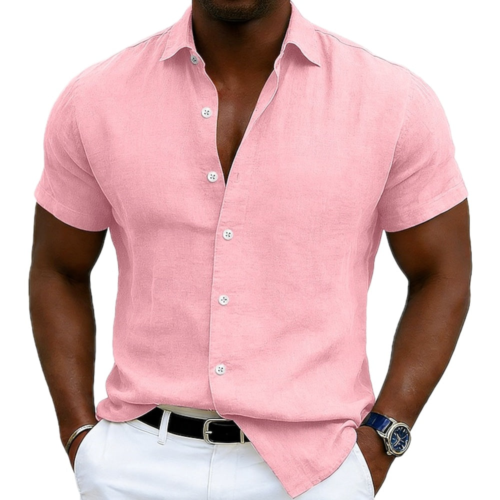 Jonah Pierce Button-Up Shirt - Pink - view 1