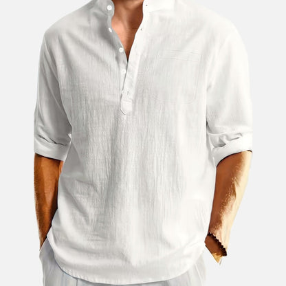Jonas Flynn Henley Shirt - White - view 1