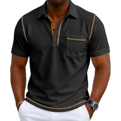 Jude Mercer Pocket Polo - Black - view 1