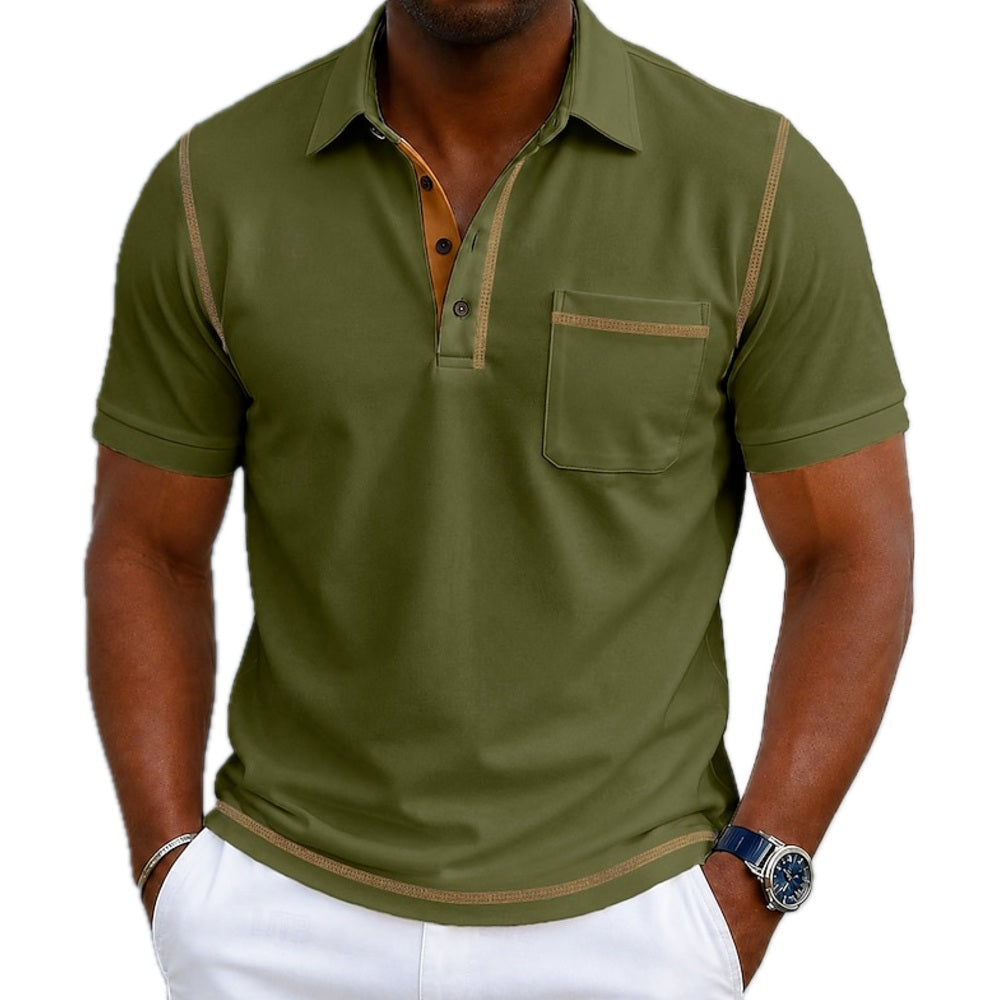 Jude Mercer Pocket Polo - Green - view 1