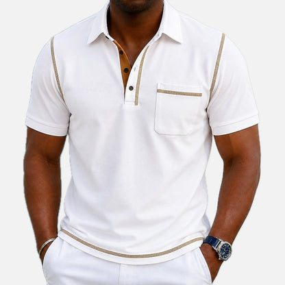 Jude Mercer Pocket Polo - White - view 1