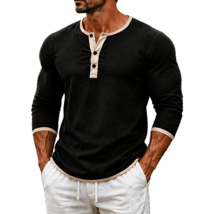 Julian Arthur Henley Shirt - Black - view 1