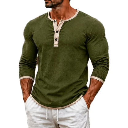 Julian Arthur Henley Shirt - Green - view 1