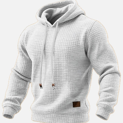 Keaton Miles Waffle Hoodie - White - view 1