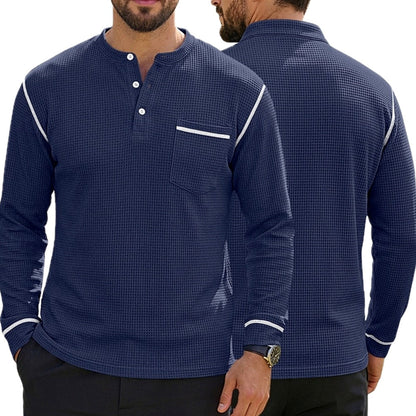 Kellan Brooks Color-Block Henley - Navy - view 1