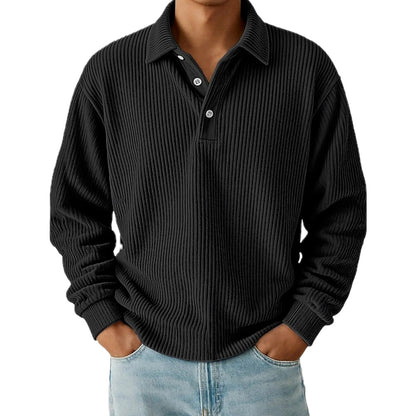Kellan Brooks Textured Polo - Black - view 1