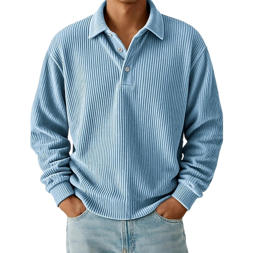 Kellan Brooks Textured Polo - Blue - view 1