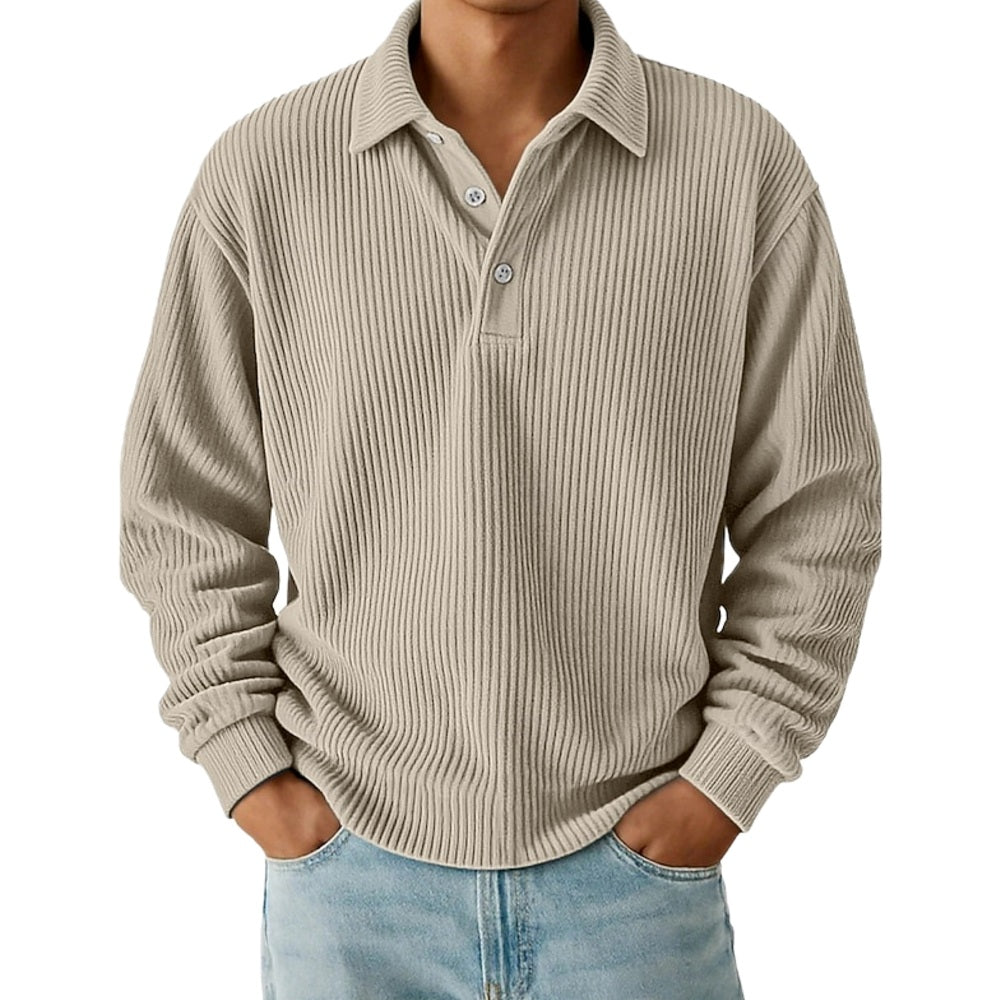 Kellan Brooks Textured Polo - Khaki - view 1