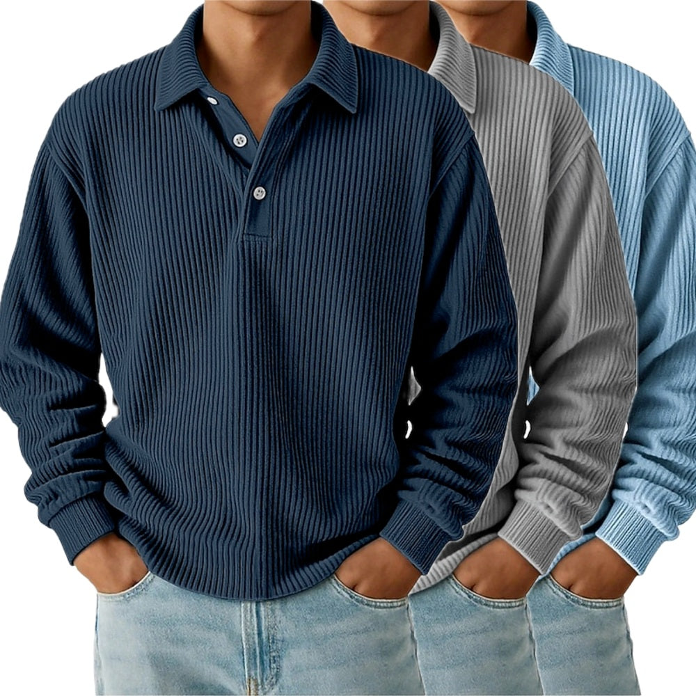 Kellan Brooks Textured Polo - Navy - view 2