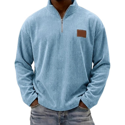 Kellan Voss Quarter-Zip Polo - Blue - view 1