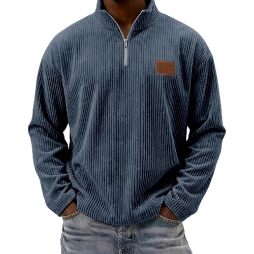 Kellan Voss Quarter-Zip Polo - Navy - view 1