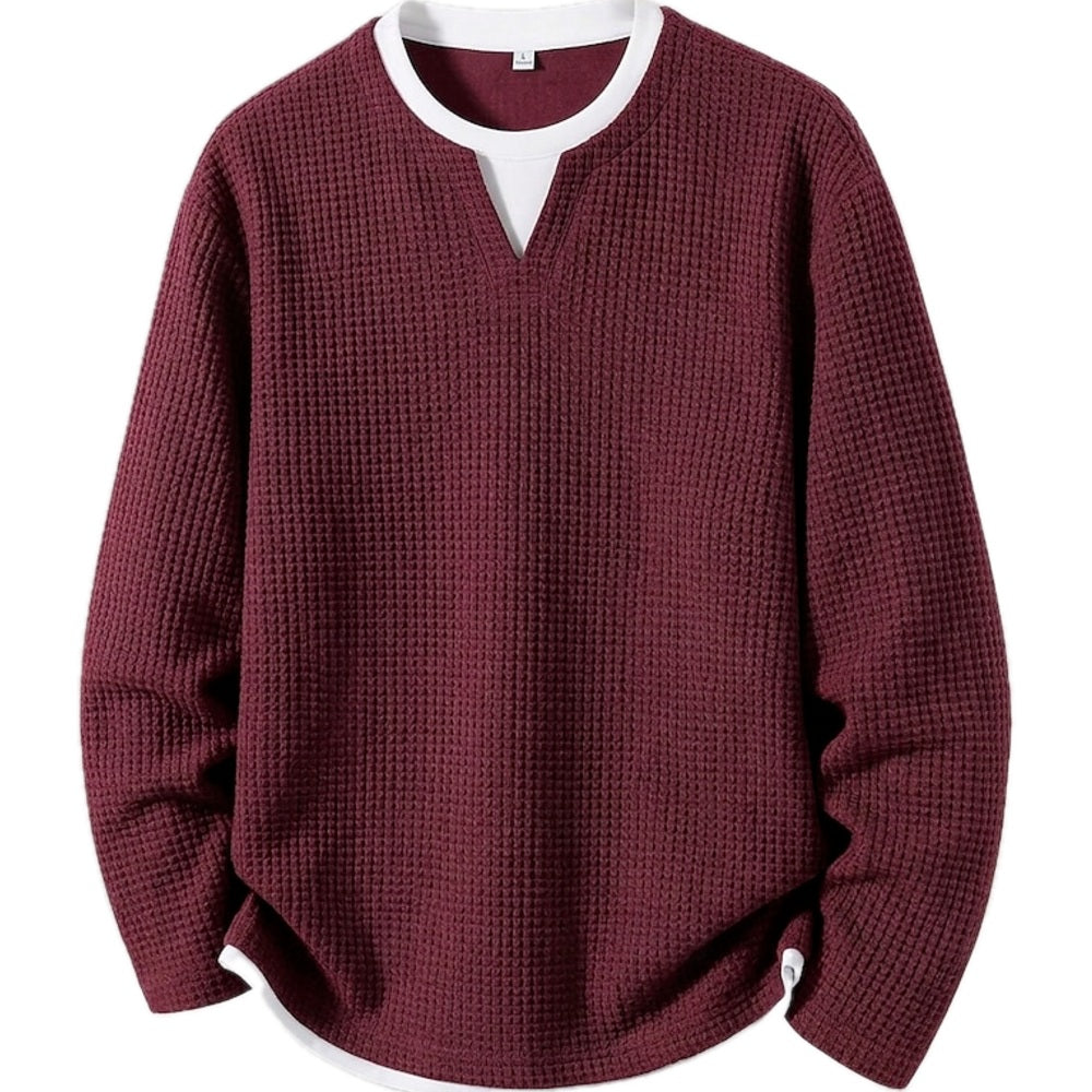 Landon Brooks Layered Tee - Burgundy - view 1
