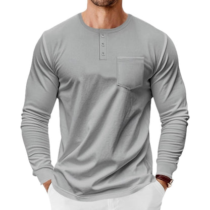 Lennox Reid Pocket Henley - Grey - view 1