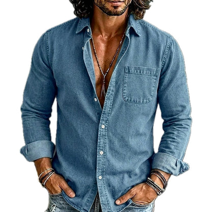 Lennox Reid Washed Shirt - Blue - view 1
