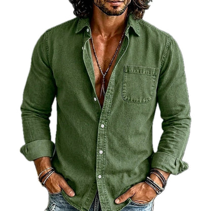 Lennox Reid Washed Shirt - Green - view 1