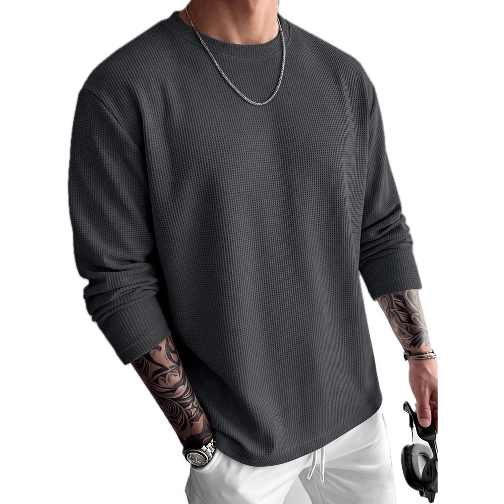 Lennox Wade Waffle Tee - Grey - view 1