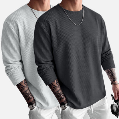Lennox Wade Waffle Tee - Grey - view 2