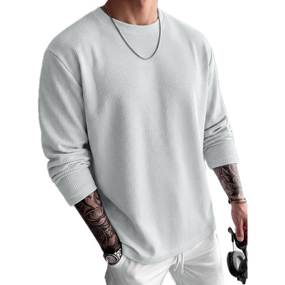 Lennox Wade Waffle Tee - Light Grey - view 1