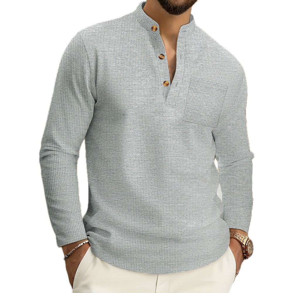 Luca Dean Button-Detail Shirt - Grey - view 1
