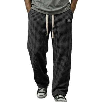 Luca Hayes Waffle Pants - Black - view 1