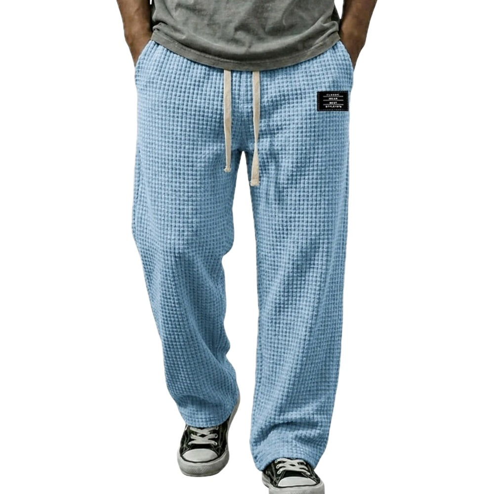 Luca Hayes Waffle Pants - Blue - view 1