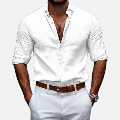 Lucian Cross Button-Up Shirt - White - view 1