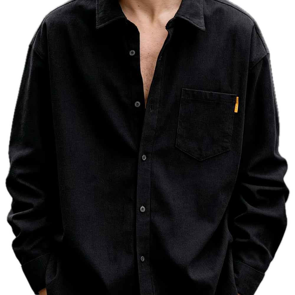 Maddox Dean Ribbed Jacket - Black - view 1