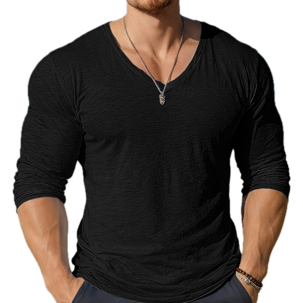 Marek Cole V-Neck Tee - Black - view 1