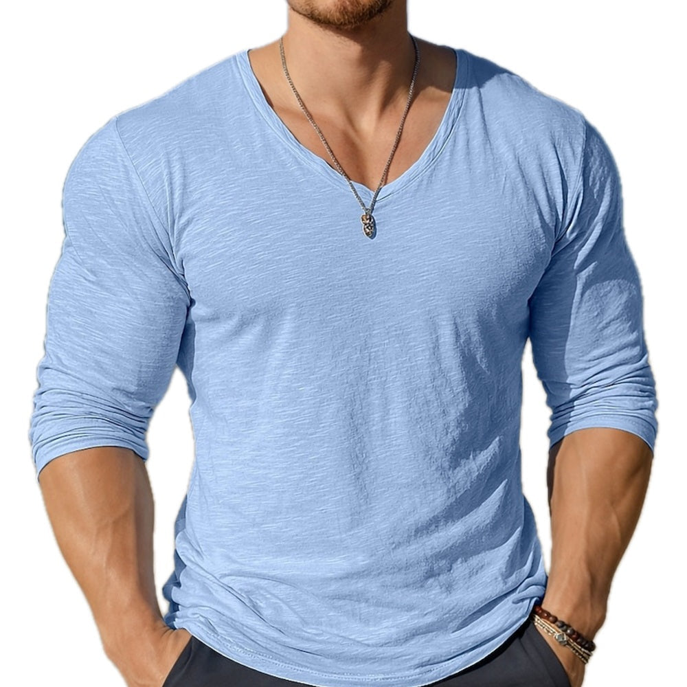 Marek Cole V-Neck Tee - Blue - view 1