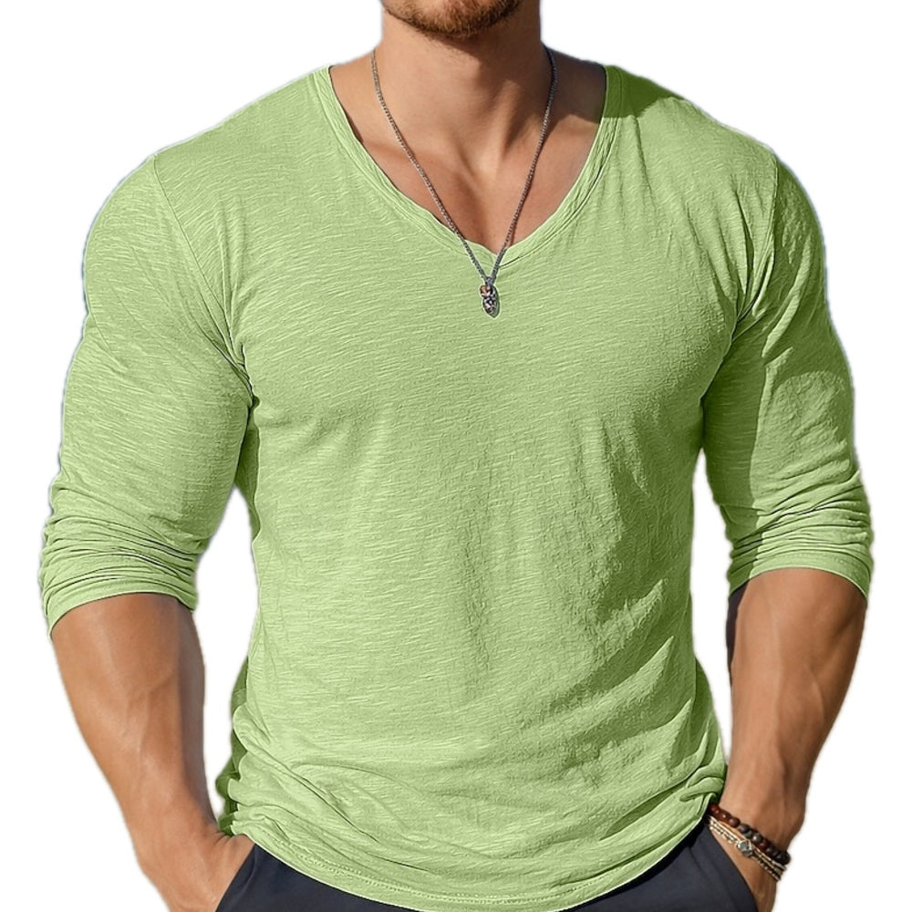 Marek Cole V-Neck Tee - Green - view 1