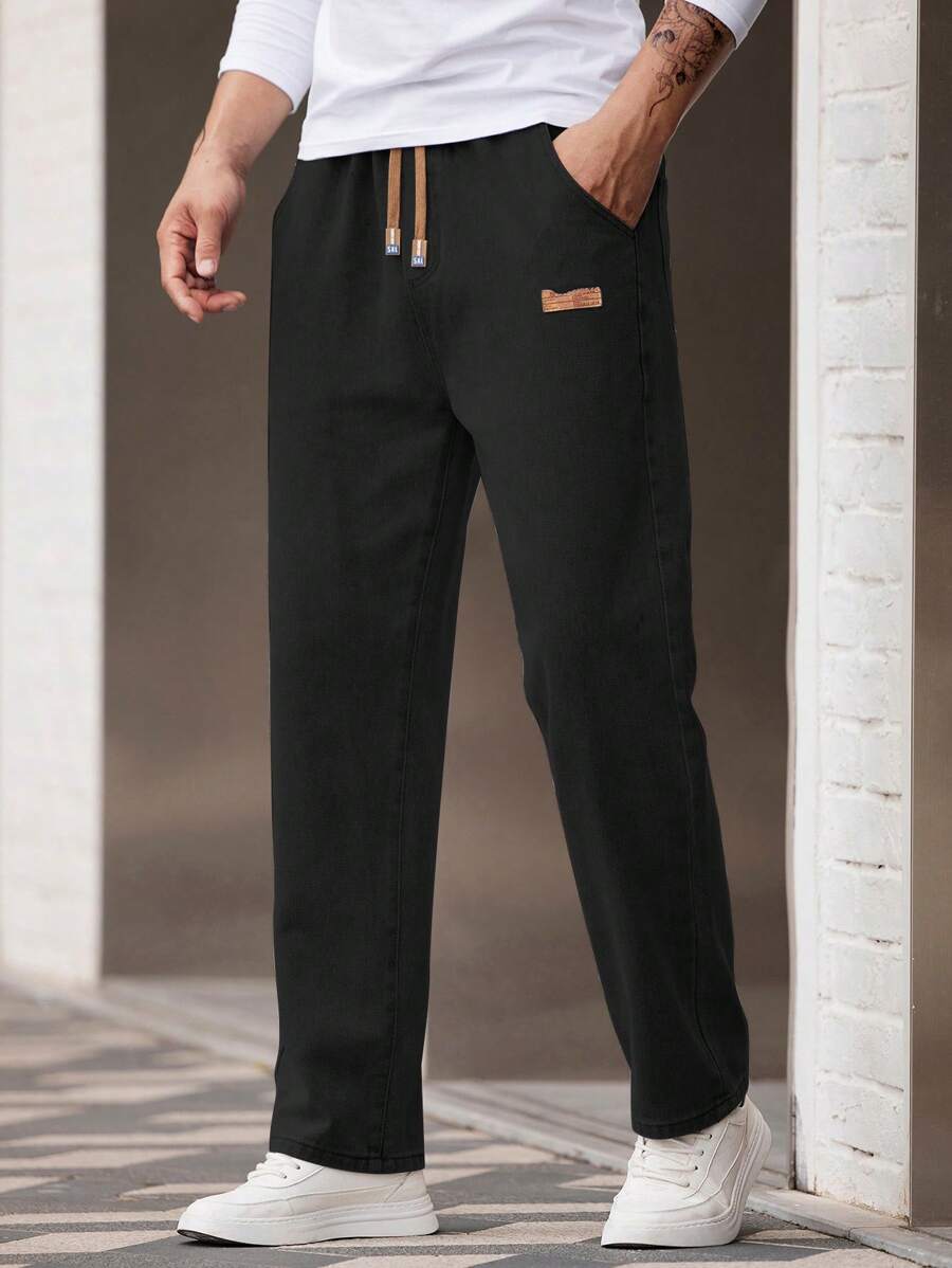 Marek Sloan Drawstring Jeans - Black - view 1