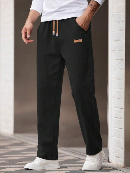 Marek Sloan Drawstring Jeans - Black - view 1