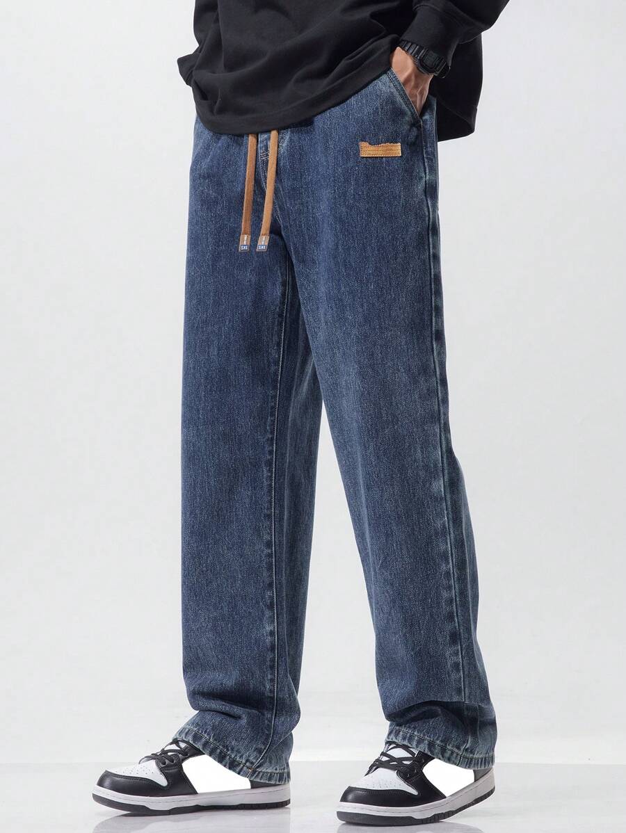 Marek Sloan Drawstring Jeans - Royal Blue - view 1