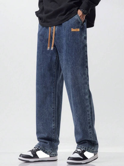 Marek Sloan Drawstring Jeans - Royal Blue - view 1