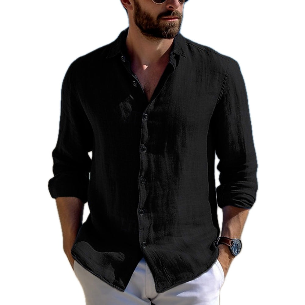 Marek Voss Button-Up Shirt - Black - view 1