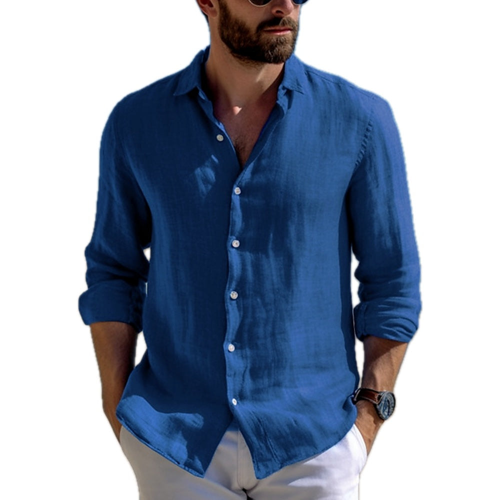 Marek Voss Button-Up Shirt - Blue - view 1