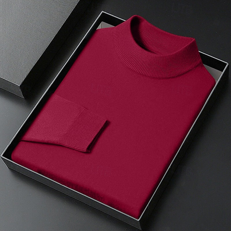 Marlon Tate Mock-Neck Sweater - Burgundy - view 1