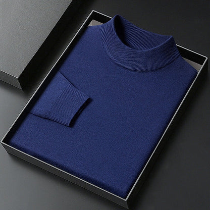 Marlon Tate Mock-Neck Sweater - Navy - view 1