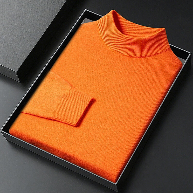 Marlon Tate Mock-Neck Sweater - Orange - view 1