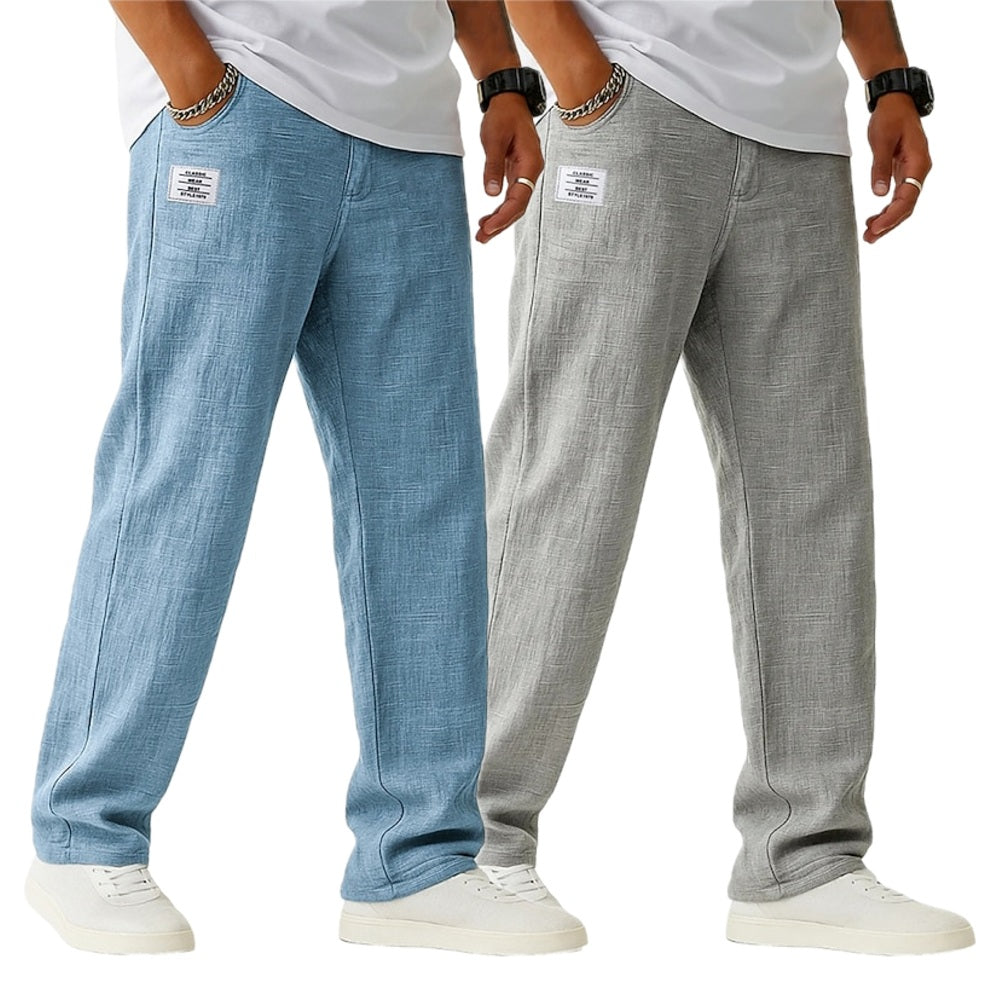 Marlow Dean Straight-Leg Pants - Blue - view 2