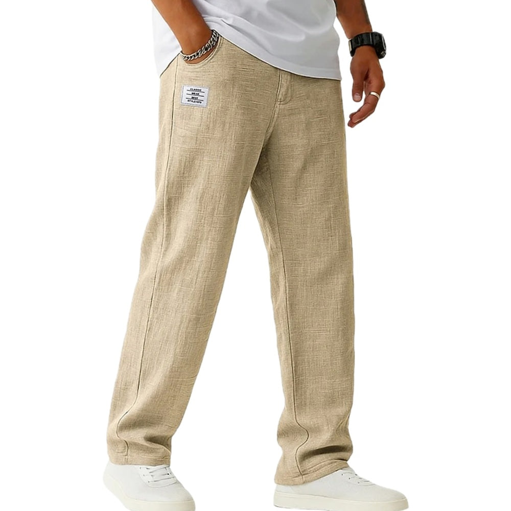Marlow Dean Straight-Leg Pants - Khaki - view 1