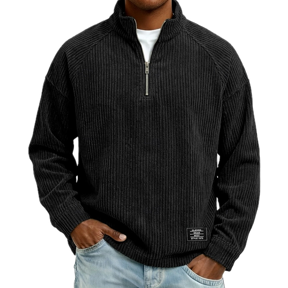 Mason Avery Half-Zip Tee - Black - view 1