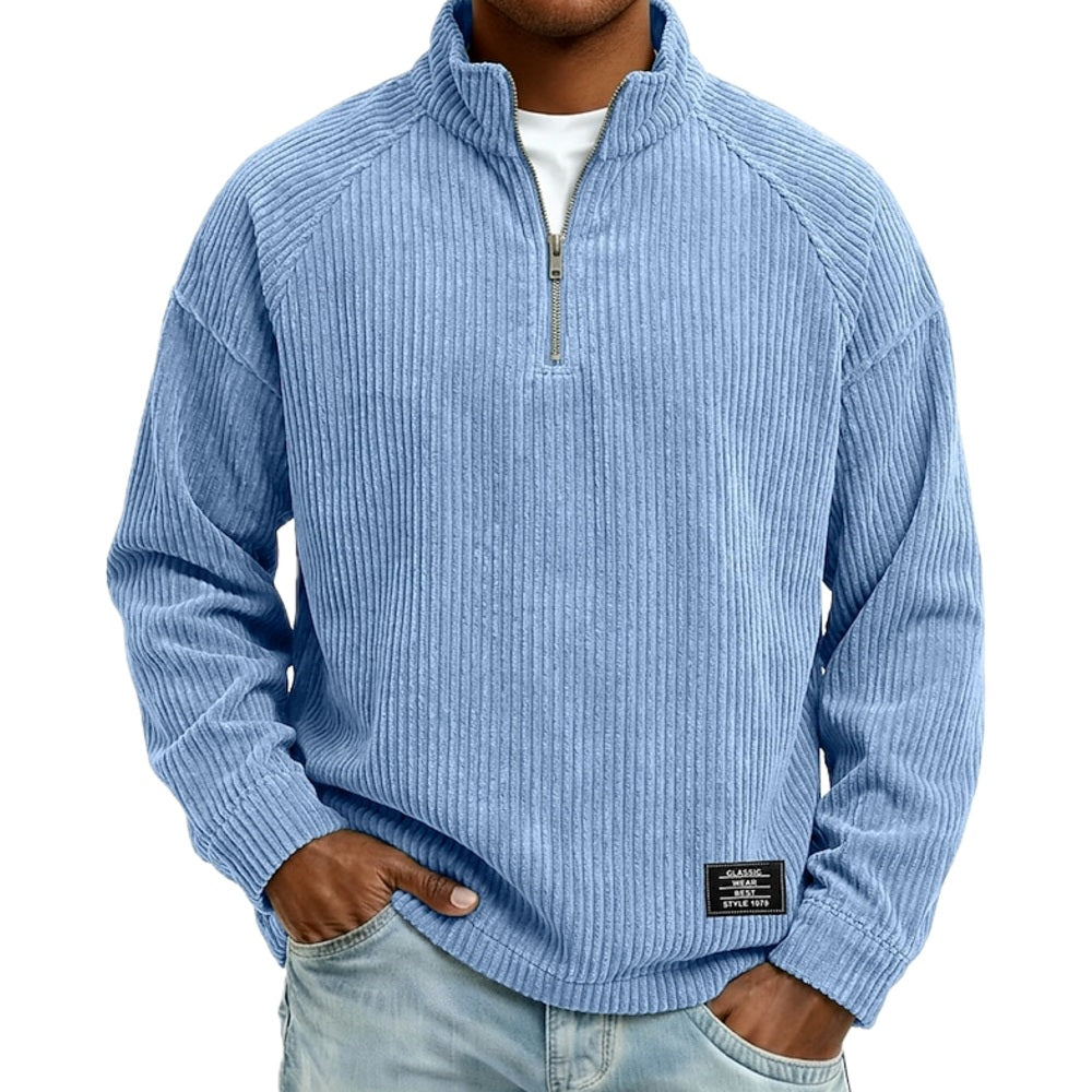 Mason Avery Half-Zip Tee - Blue - view 1