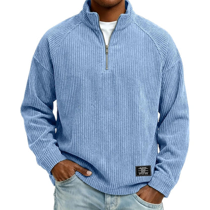 Mason Avery Half-Zip Tee - Blue - view 1