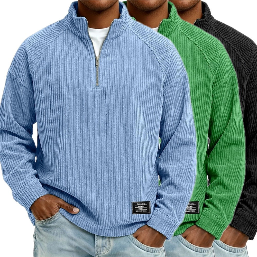 Mason Avery Half-Zip Tee - Blue - view 4