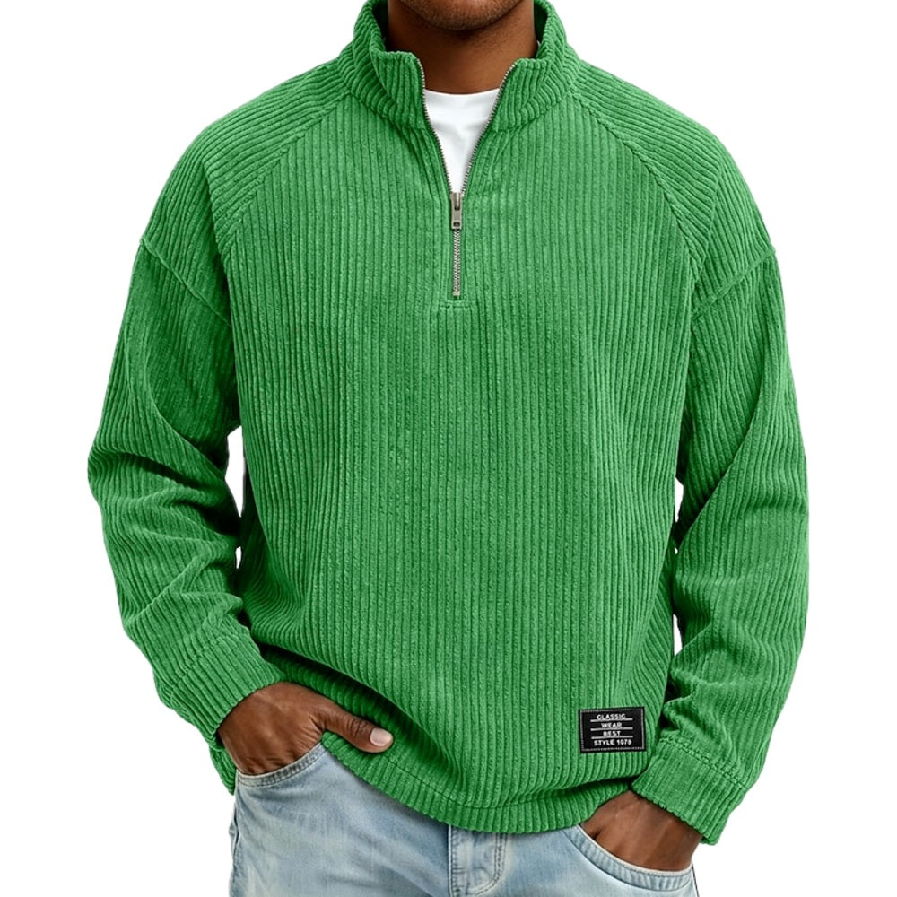 Mason Avery Half-Zip Tee - Green - view 1