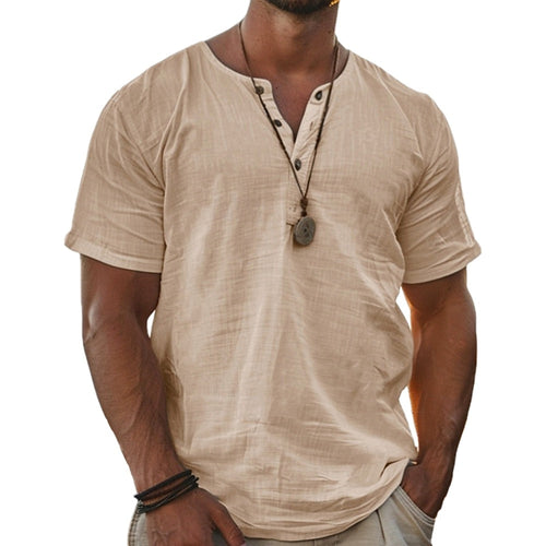 Mason Cole Henley Tee - Khaki - view 1